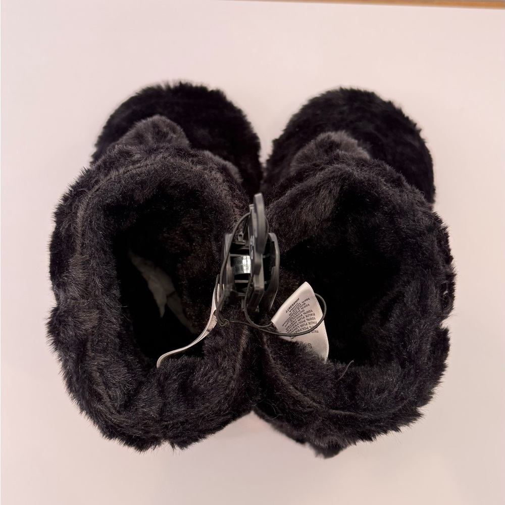 S L XL - New Adorable Black Fuzzy Slippers - Picture 10 of 11